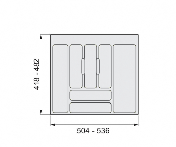 Organizator tacamuri OPTIMA 600 gri [2]