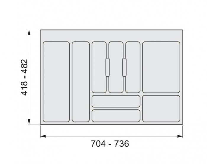 Organizator tacamuri OPTIMA 800 gri [2]