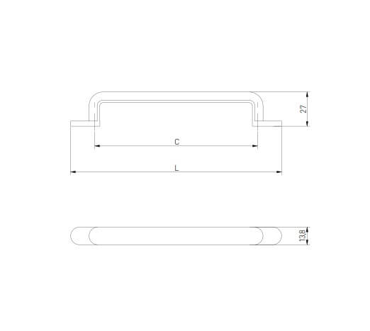 Maner mobila OTTO 128 mm, negru mat [2]