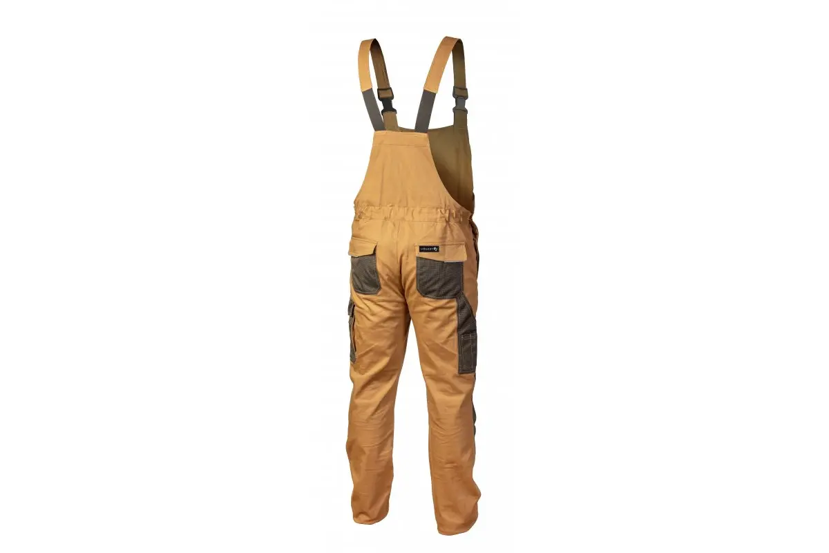 Pantalon salopeta cu pieptar EDGAR II, negru/bej [2]