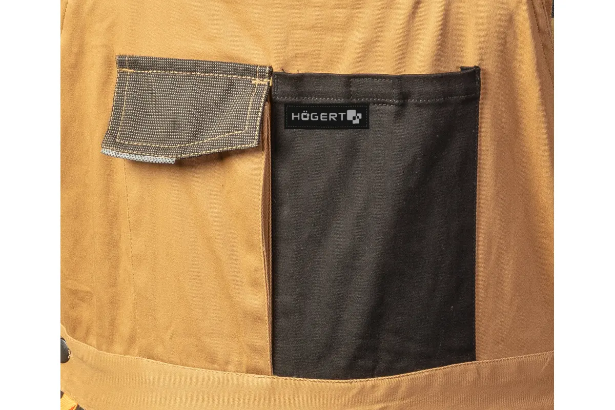 Pantalon salopeta cu pieptar EDGAR II, negru/bej [4]
