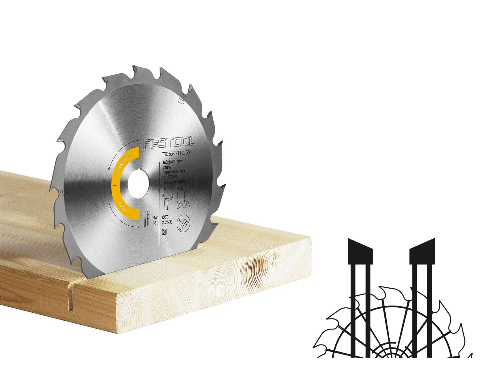 Panza de fierastrau HW 160x1,6x20 W18 WOOD STANDARD [2]