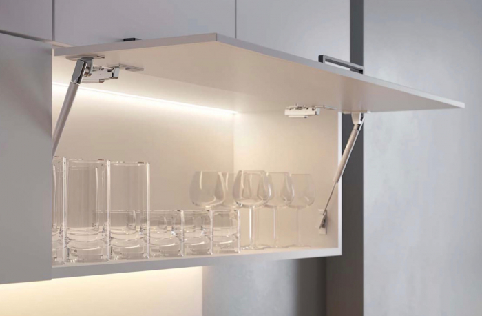 Piston (telescop) NEO cu gaz pentru ridicare usi mobila 80N, alb [3]