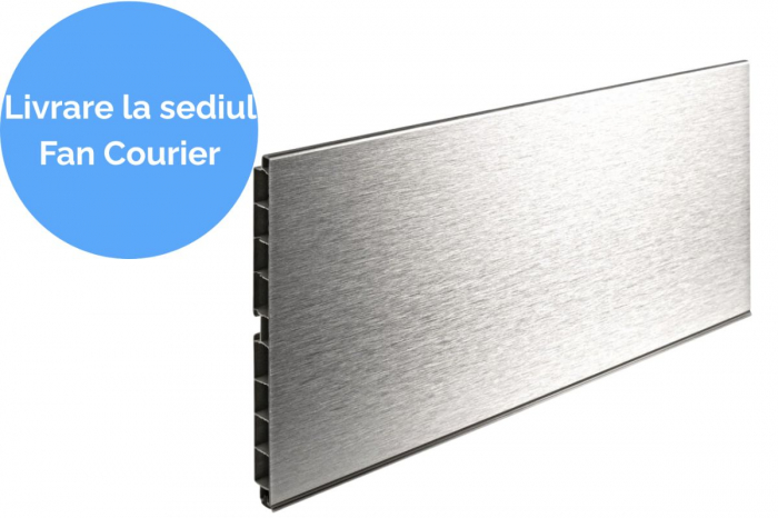 Plinta dreapta PVC H 100 mm, 4 ml, aluminiu [1]
