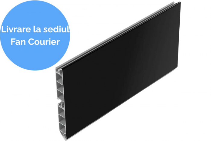 Plinta dreapta PVC H 120 mm, 4 m, negru mat [1]