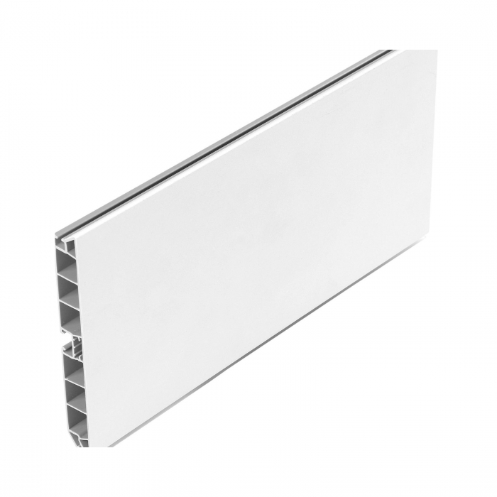 Plinta dreapta PVC H100 mm, 4 m, alb mat [2]
