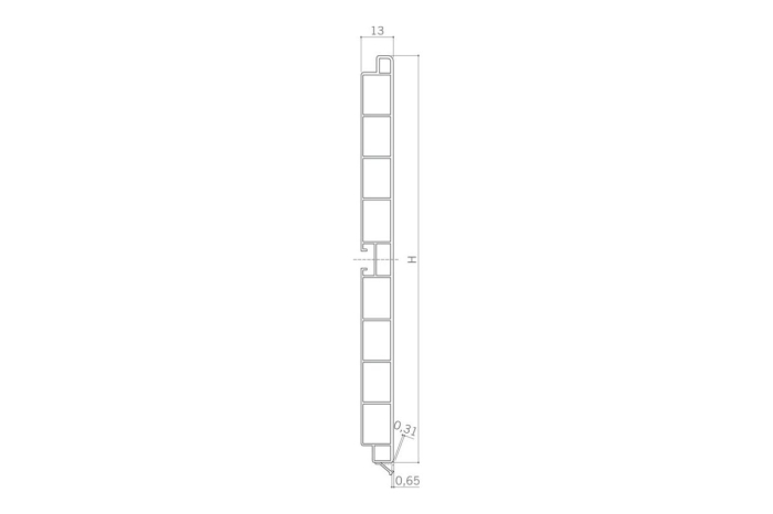 Plinta PVC, 4 m, finisaj aluminiu periat [2]