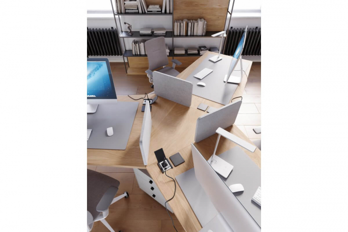 Priza incorporabila FLIP Schuko, 2xUSB-A 12W, HDMI, RJ45 Cat.6, negru mat [6]