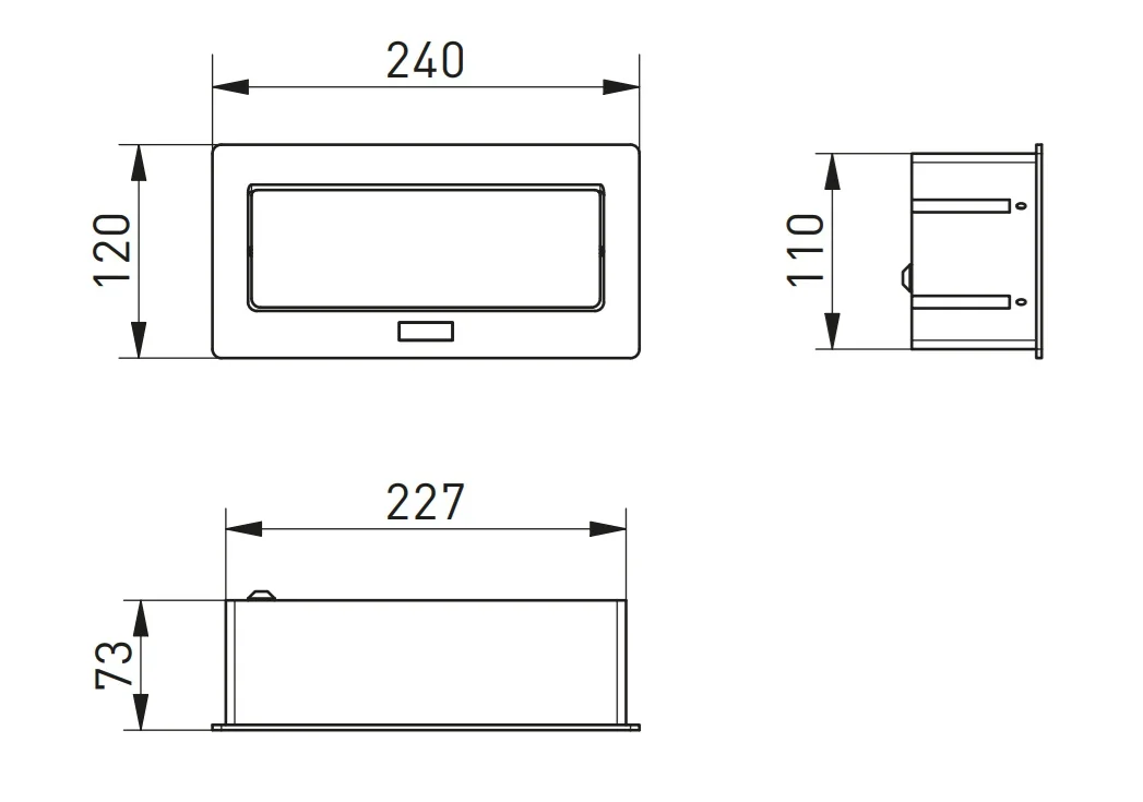 Priza incorporabila MULTISOFT 2 x Schuko, USB A + C, RJ45, HDMI, cablu 1.5 m, gri [11]