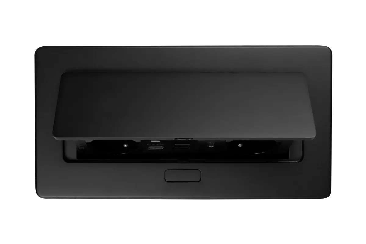 Priza incorporabila MULTISOFT 2 x Schuko, USB A + C, RJ45, HDMI, cablu 1.5 m, negru [4]