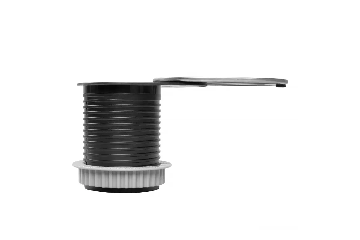 Priza SLIDE incorporabila Schuko, USB C, cablu 1.9 m, 60 mm, gri [4]