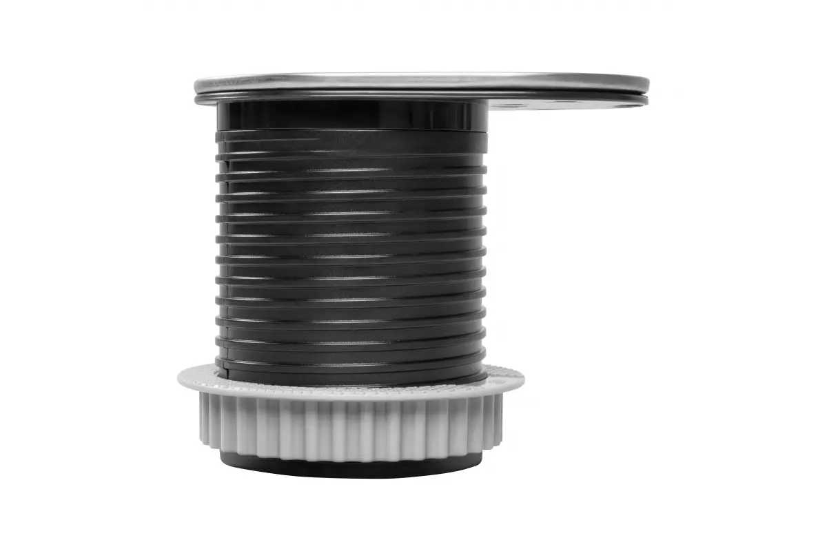 Priza SLIDE incorporabila Schuko, USB C, cablu 1.9 m, 60 mm, gri [2]