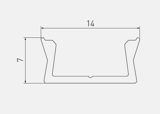 Profil aluminiu aplicat banda led GLAX MINI, 2 ml, champagne [4]