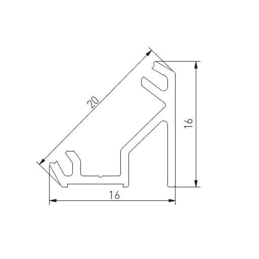 Profil aplicat banda LED GLAX pentru colt, 3 m, negru mat [2]