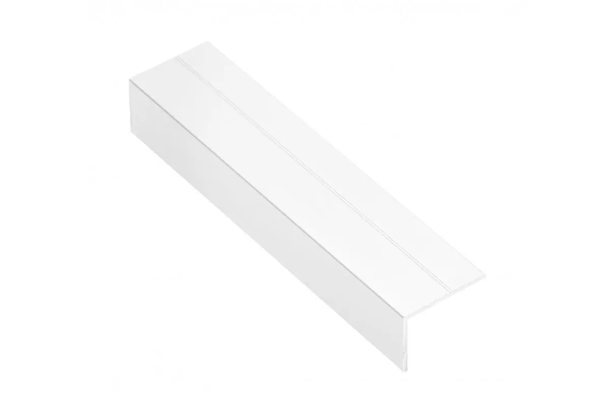 Profil aluminiu tip L pentru dressing, 3 m, pal 18 mm, alb mat [1]