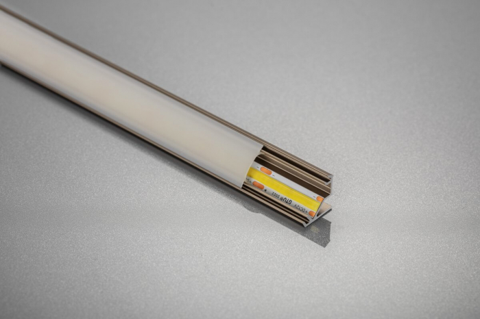 Profil aplicat banda led GLAX pentru colt, 2 ml, champagne [2]