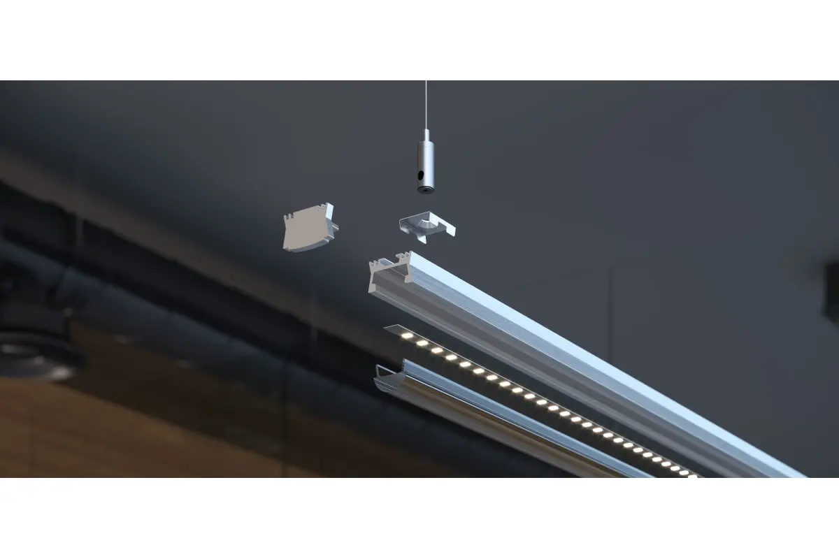 Profil banda LED RADIATOR, 2 m, gri [3]