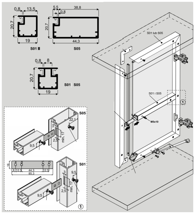 Profil de imbinare H04, gri, 3 m [5]