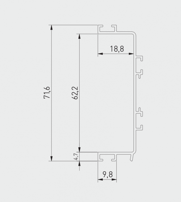 Profil maner C VELLO, LED, 4.1 m, alb [3]