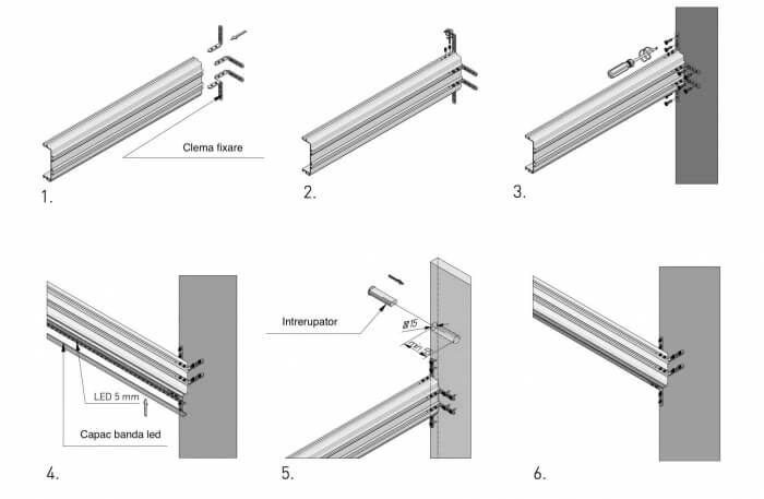 Profil maner C VELLO, LED, 4.1 m, alb [4]