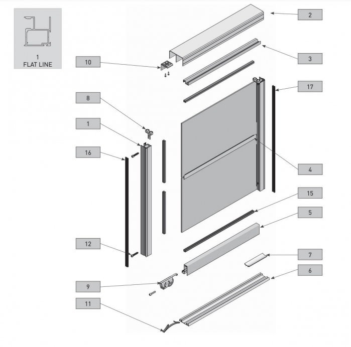 Profil maner Flat Line usa culisanta, 2.7 ml, 10 mm, gri [6]