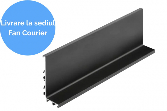 Profil maner L VELLO, LED, 4.1 m, negru mat [1]