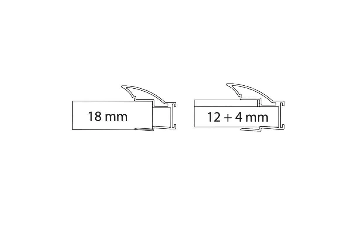 Profil maner NOVO 2 usa culisanta, 2.7 ml, 18 mm, alb mat [2]