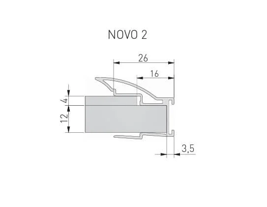 Profil maner NOVO 2 usa culisanta, 2.7 ml, 18 mm, alb mat [3]