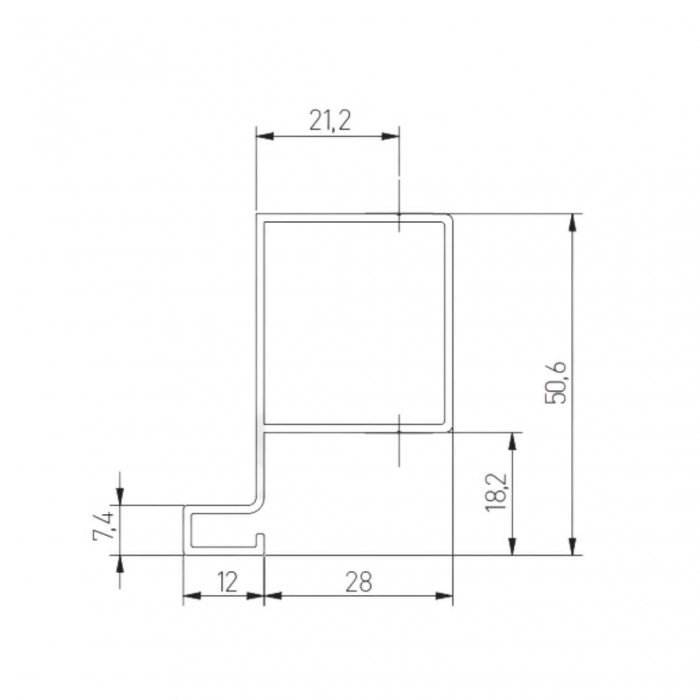 Profil maner vertical de margine VELLO TJ, 3 ml, alb [3]