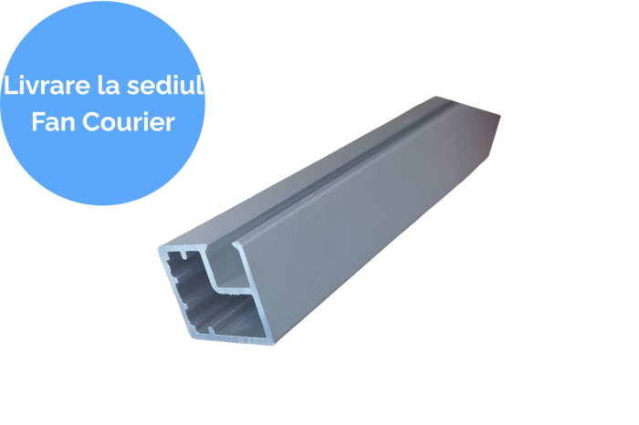 Profil (rama) aluminiu S01 usa sticla, 4 m, gri [1]