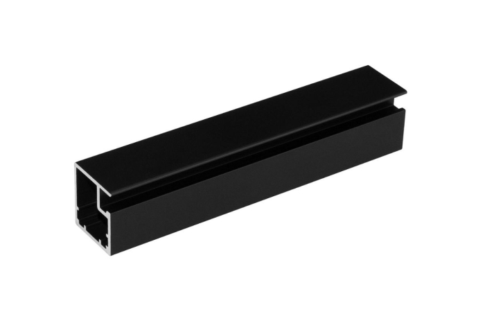 Profil (rama) aluminiu S01 usa sticla, 4 m, negru mat [2]