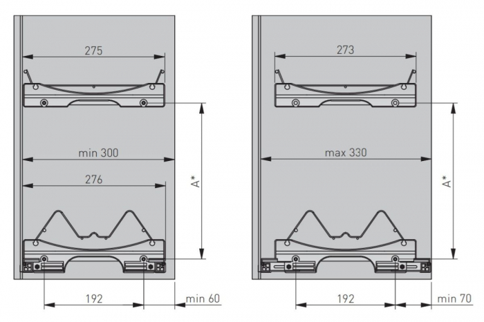 Kétszintű edénycsepegtető állvány BASIC 600 mm [4]