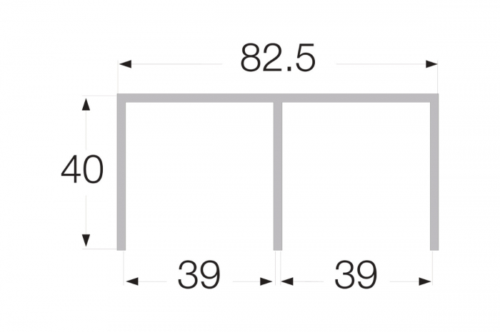 Sina dubla superioara ADOOR PLUS & EASY, 3 m, auriu [2]