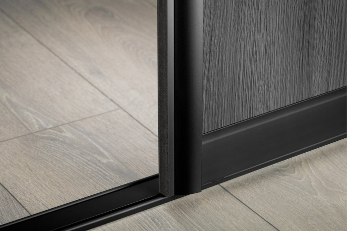 Sina inferioara culisare usa dressing EVO, 3 ml, negru mat [2]