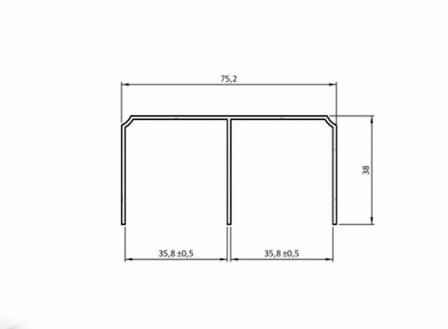Sina superioara din aluminiu pentru dressing, 3 ml, champagne [2]