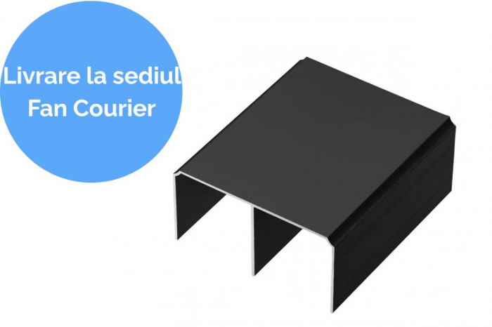 Sina superioara din aluminiu pentru dressing, 4 m, negru mat [1]