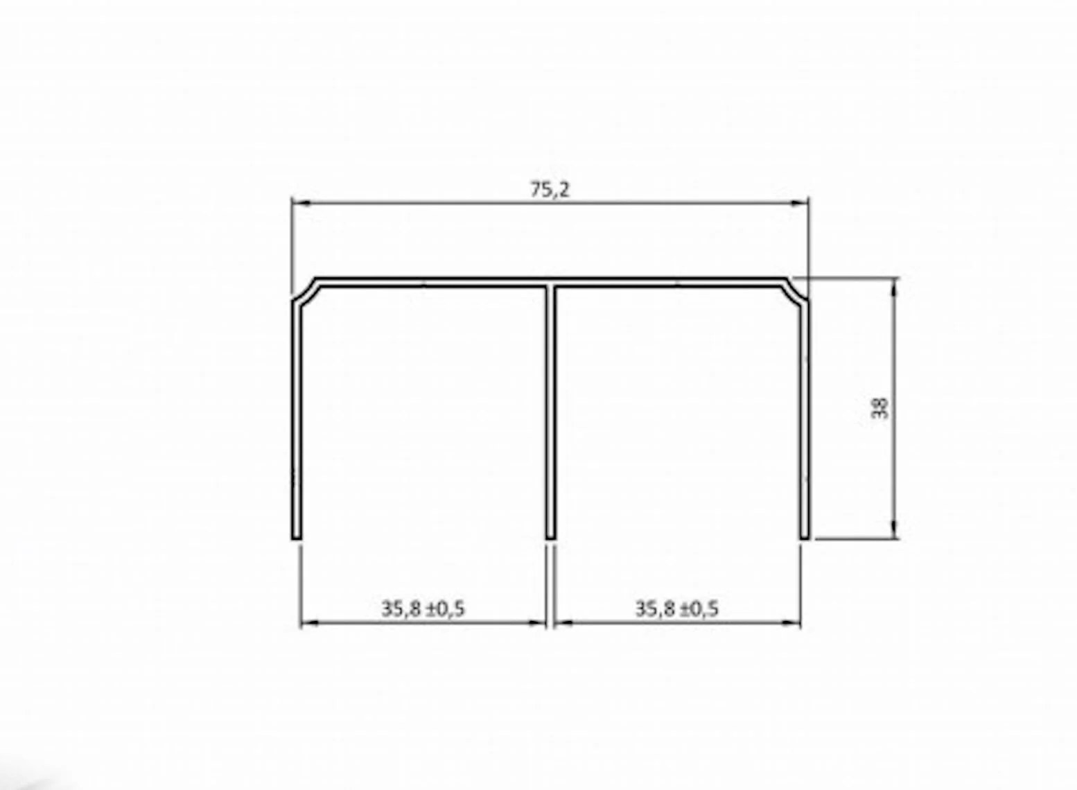 Sina superioara din aluminiu pentru dressing, 4 m, negru mat [3]