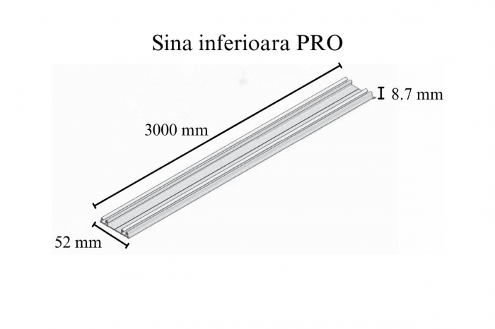 Sistem culisare NERO, 3 usi, max. 3000 x 2700 mm, pal 18 mm, soft-close, negru mat [5]
