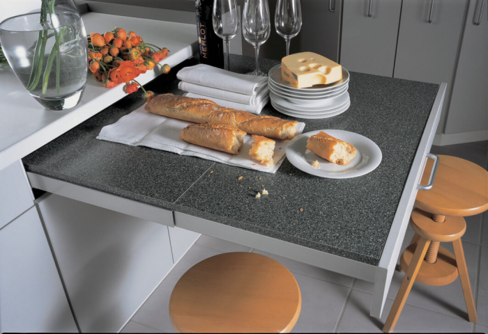 Sistem glisare pentru masa extensibila, otel, 810 mm, 30 kg [3]