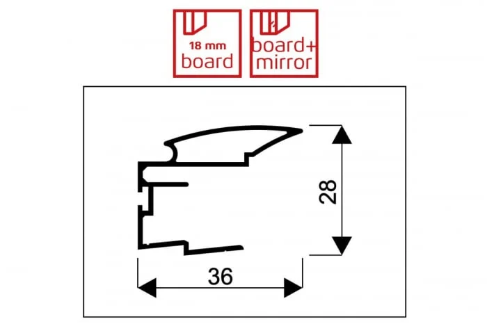 Sistem usi culisante ALFA 16/18 mm, negru mat [3]