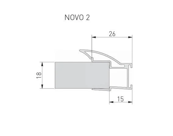 Sistem usi culisante NOVO 2, 18 mm, champagne [6]