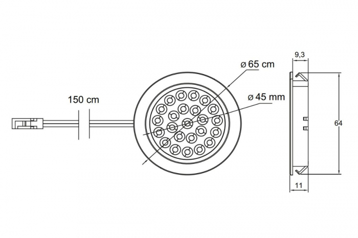 Spot incastrat ALVARO 1.7W, 6400K, lumina rece, gri [2]