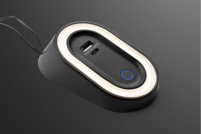 Spot LED Elipso cu intrerupator touch, USB A+C, 12V, 2.5W, 80 lm, dimabil, 4000K, lumina neutra, negru [9]
