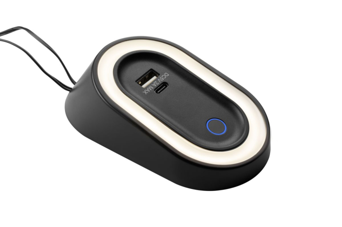 Spot LED Elipso cu intrerupator touch, USB A+C, 12V, 2.5W, 80 lm, dimabil, 4000K, lumina neutra, negru [2]