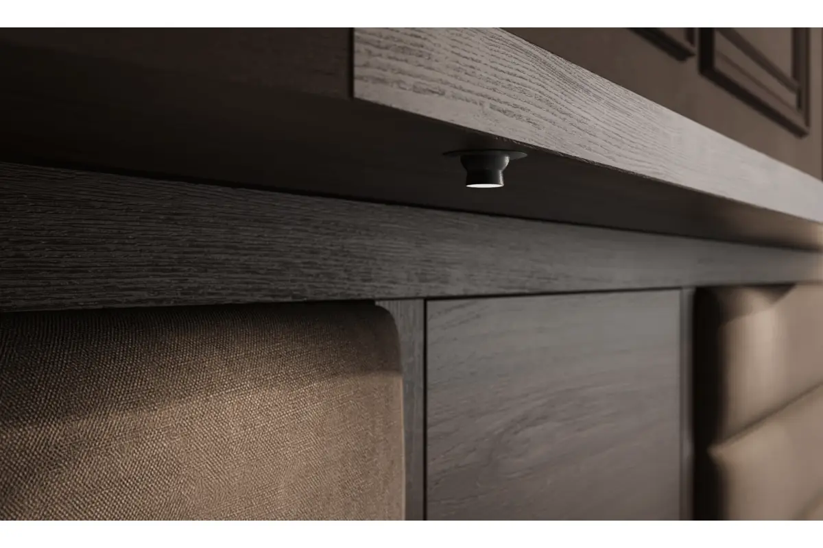 Spot LED incastrat POINT, 12V, 1.2W, lumina calda 3000K, cablu Mini Amp 1.5 m, negru [3]