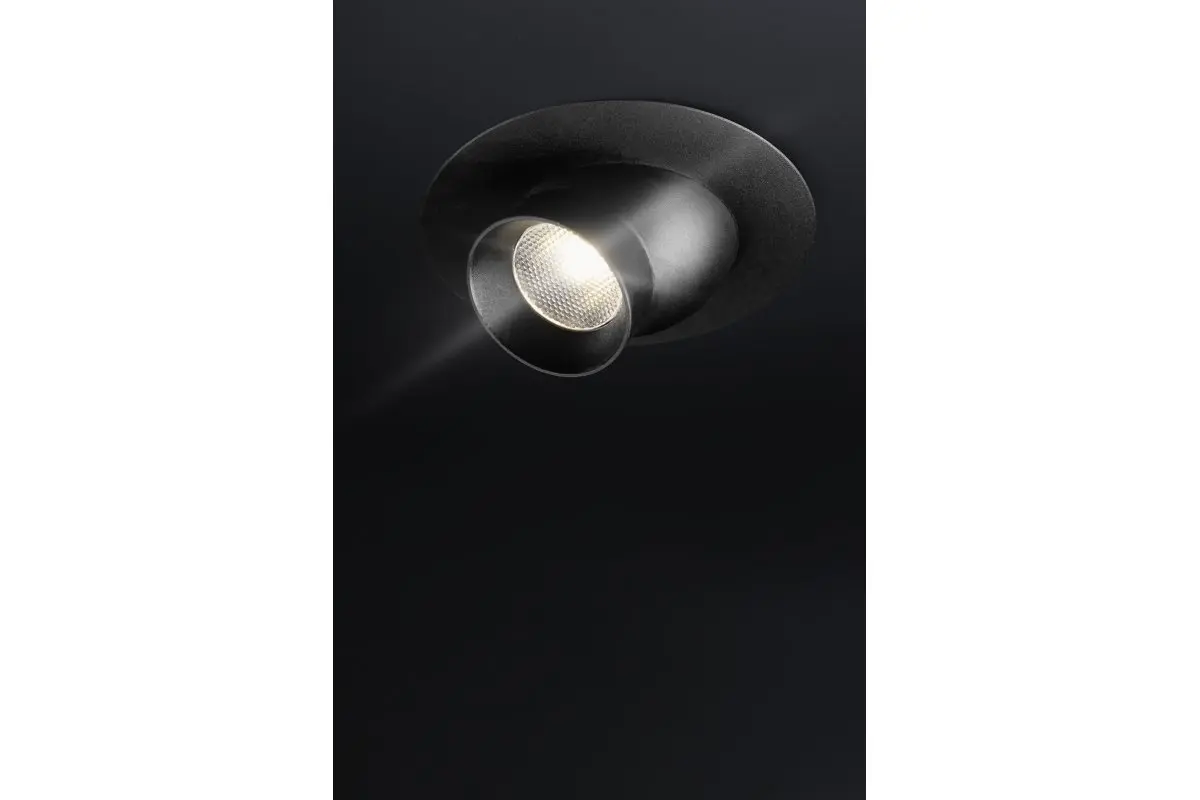 Spot LED incastrat POINT, 12V, 1.2W, 4000K lumina neutra, cablu Mini Amp 1.5 m, negru [2]