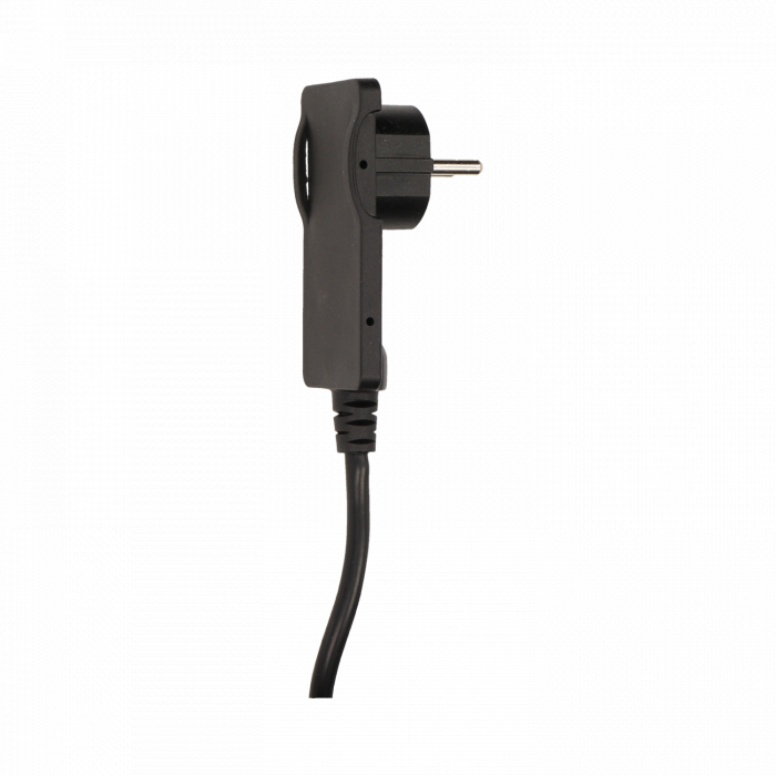 Stecher plat cu cablu 1.5 m, negru [2]