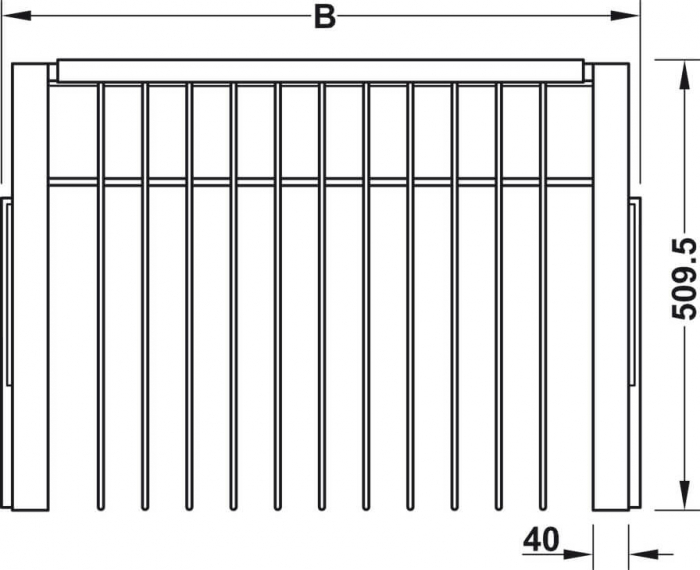 Suport 7 pantaloni DressCode, 600 mm, soft-close, extragere totala, antracit [3]