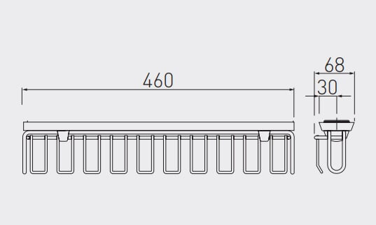 Suport cravate si curele SMART, fara glisiera, antracit [3]