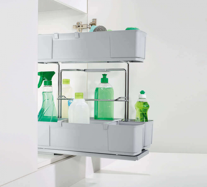 Suport detergenti culisant, soft close, gri [4]